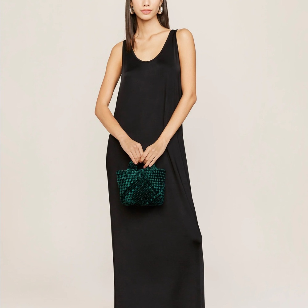 NWT Naghedi St. Barths Petit Tote - Emerald Velvet - Picture 5 of 6